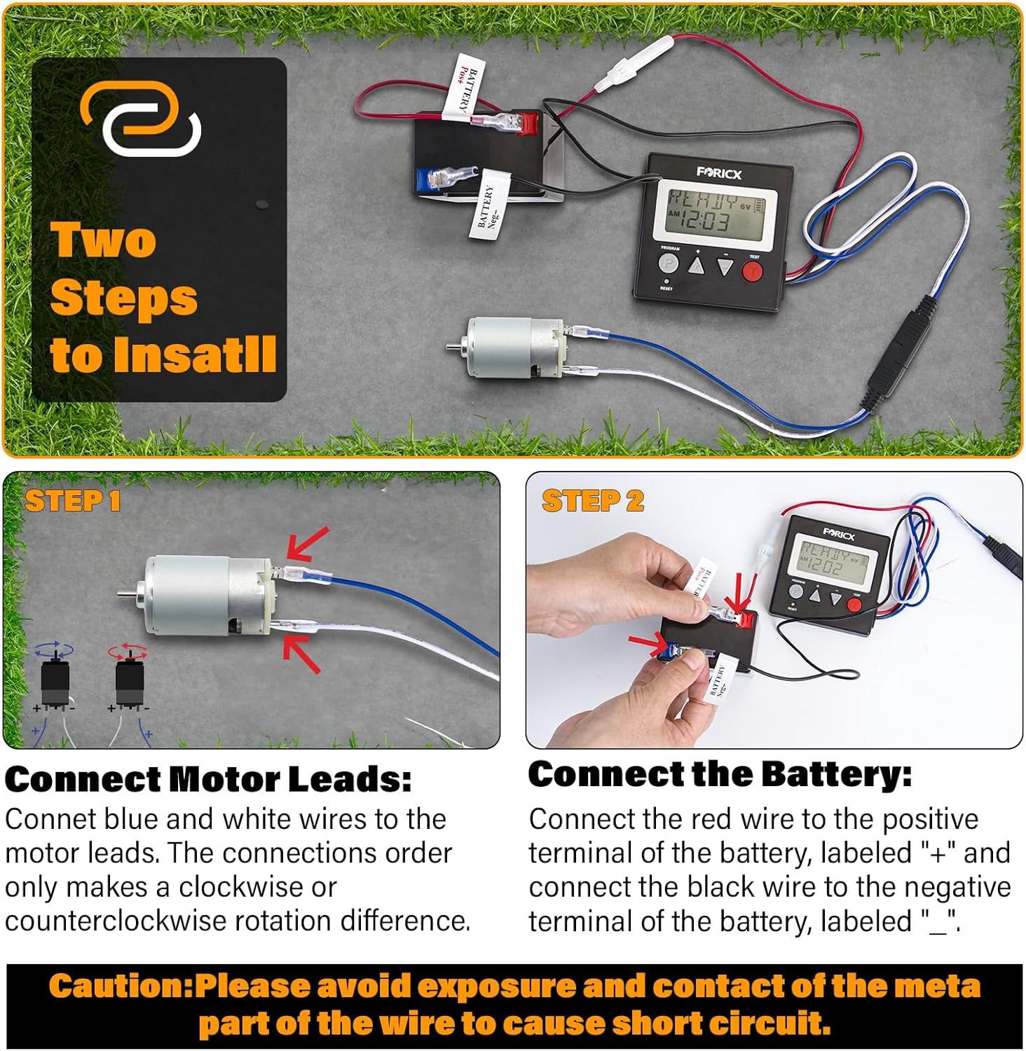 Deer Feeder Digital Timer, 6V/12V Digital Timer for Deer Feeder Goat Feeder, Advanced Feeding Timer with Up to 8 Different Feed Times A Day, Adjustable Feed Rate and Motor Speed, 3.5" x 3.5" x 0.75"