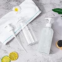 Vista 7 de Yebeauty - Botella dispensadora de champú, botellas de champú con bomba de 16.9 onzas, botella de ducha vacía recargable de plástico transparente, 2