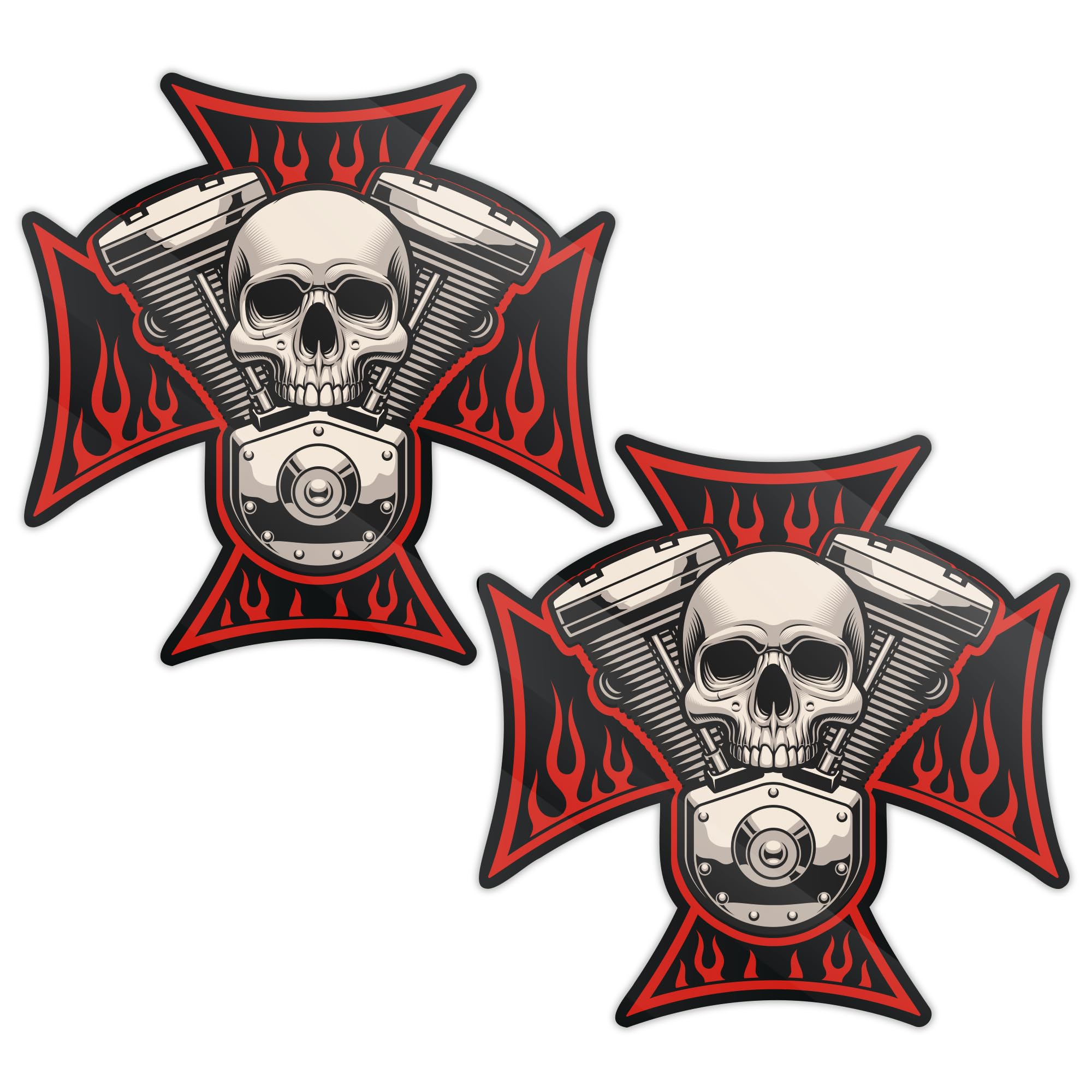 Biomar Labs Vinyl Stickers for Cars and Motorcycles – Waterproof Laminated Decals for Laptop, Helmet, Bottle, Window and Accessories