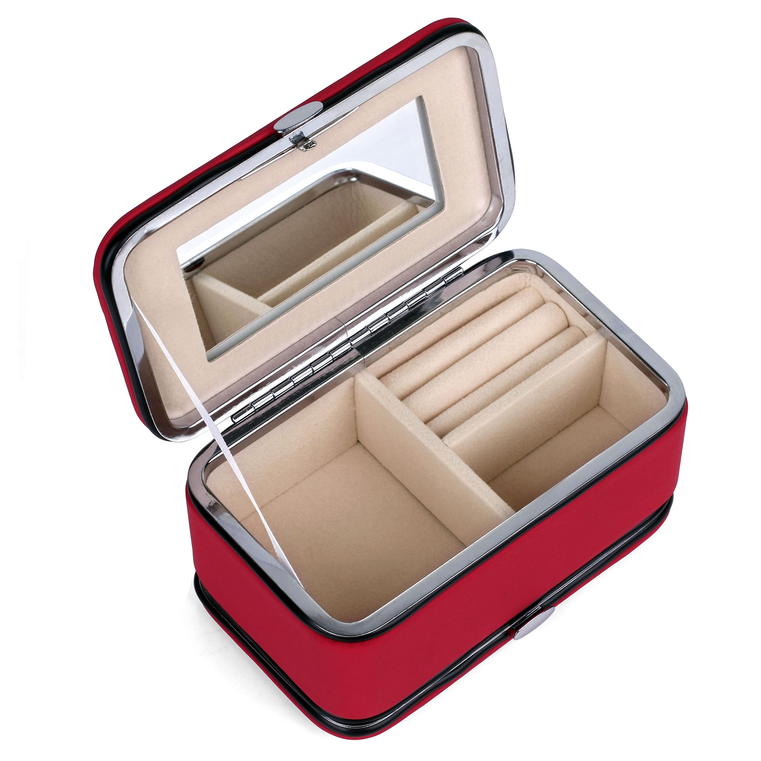Julia Buxton Jewel Case & Manicure Set Combo, Red