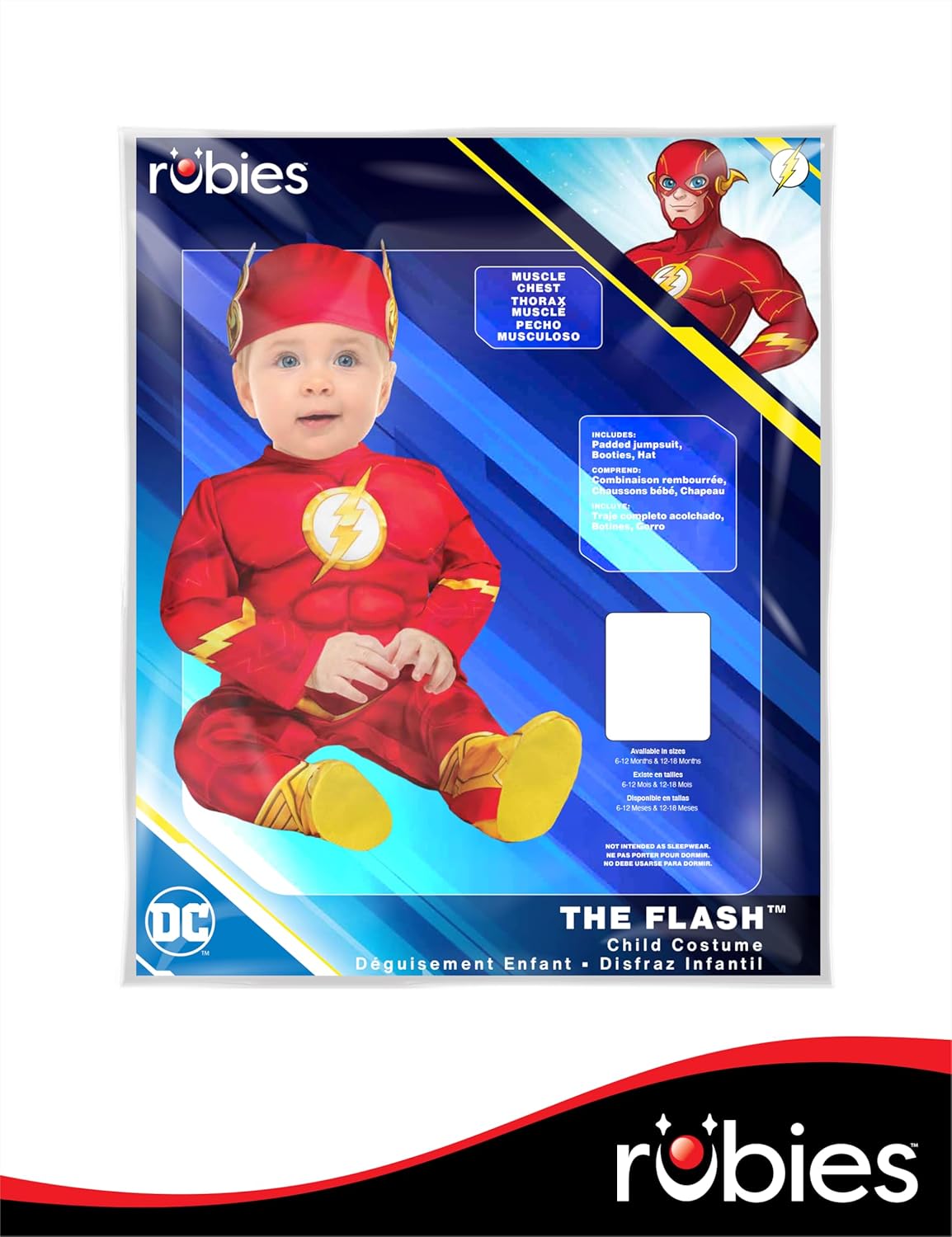 Rubies DC Comics Superheroes: Flash Costume for Babies, Babies