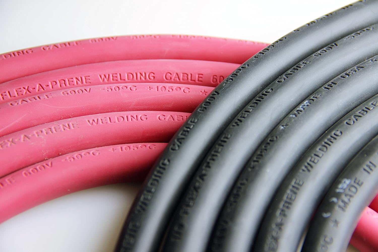 Crimp Supply Ultra-Flexible Car Battery/Welding Cable - 2 Gauge, (5 Feet Red/5 Feet Black) - and 5 Copper Lugs