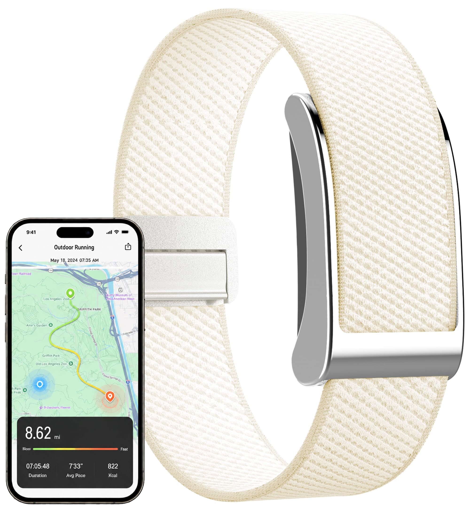 GPS Fitness Tracker intelligente Activity Tracker sonno Cardiofrequenzimetro AI Analisi della salute 100+ modalità sportive senza schermo SOS e rilevamento di cadute Lunga durata della batteria