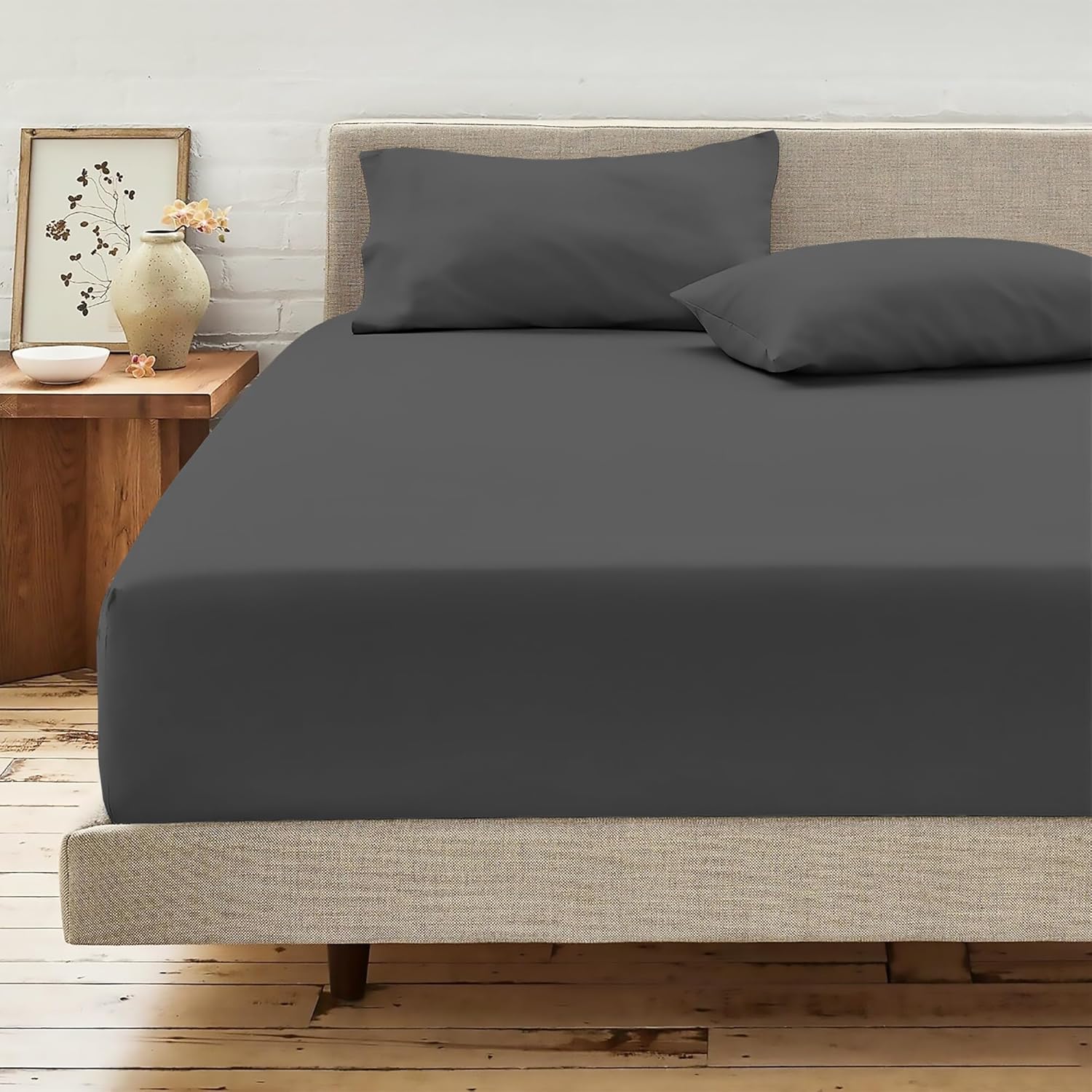 RELIANCE Bedding Luxury 400 Thread Count 40cm Extra Deep Small Double Fitted Sheets 100