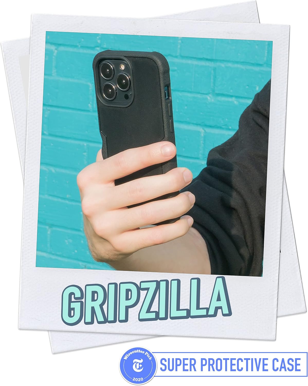 Smartish iPhone 13 Pro Protective Magnetic Case - Gripzilla Compatible with MagSafe [Rugged + Tough] Heavy Duty Grip Armored Cover w/Drop Tested Protection for Apple iPhone 13 Pro - Black Tie Affair