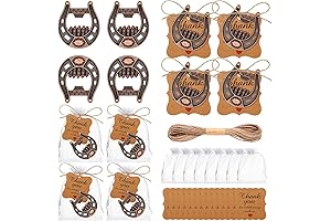 50-Piece Horseshoe Bottle Opener, Cast Iron Keepsakes with Tags for Memorable Wedding and Party Favors