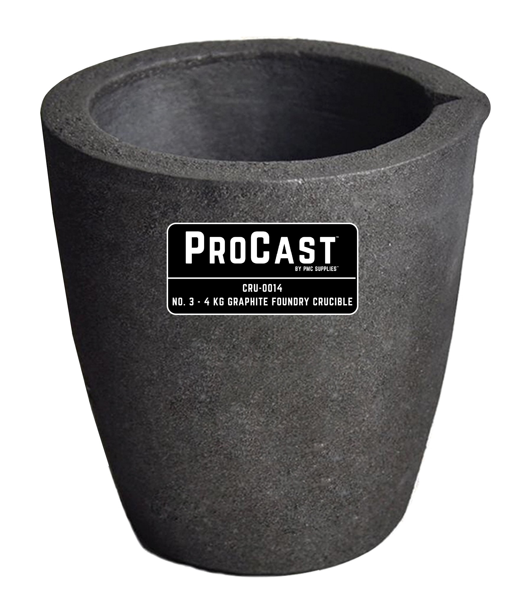 #3-6 Kg ProCast Foundry Clay Graphite Crucible Cup with Pour Spout for Melting Metal, 6kg Big Graphite Crucible, Propane Torch, Melting Furnace Casting Refining Gold,Silver,Copper, Iron,Brass,Aluminum