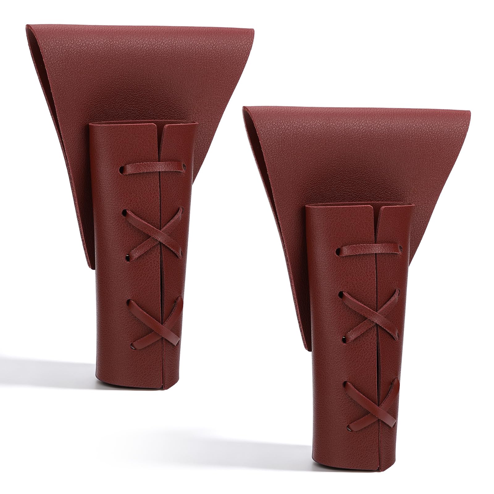 NQEUEPN 2pcs Dagger Holster, Medieval Style Dagger Belt Sheath(Claret)