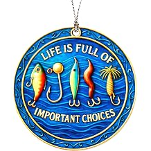 Christmas Ornament 2026 - Fishing Ornament - Fishing Christmas Ornaments - Fishing Ornaments for Christmas Tree - Fishing Ornament 2026 - Christmas Ornament 2026 - White Elephant Gifts