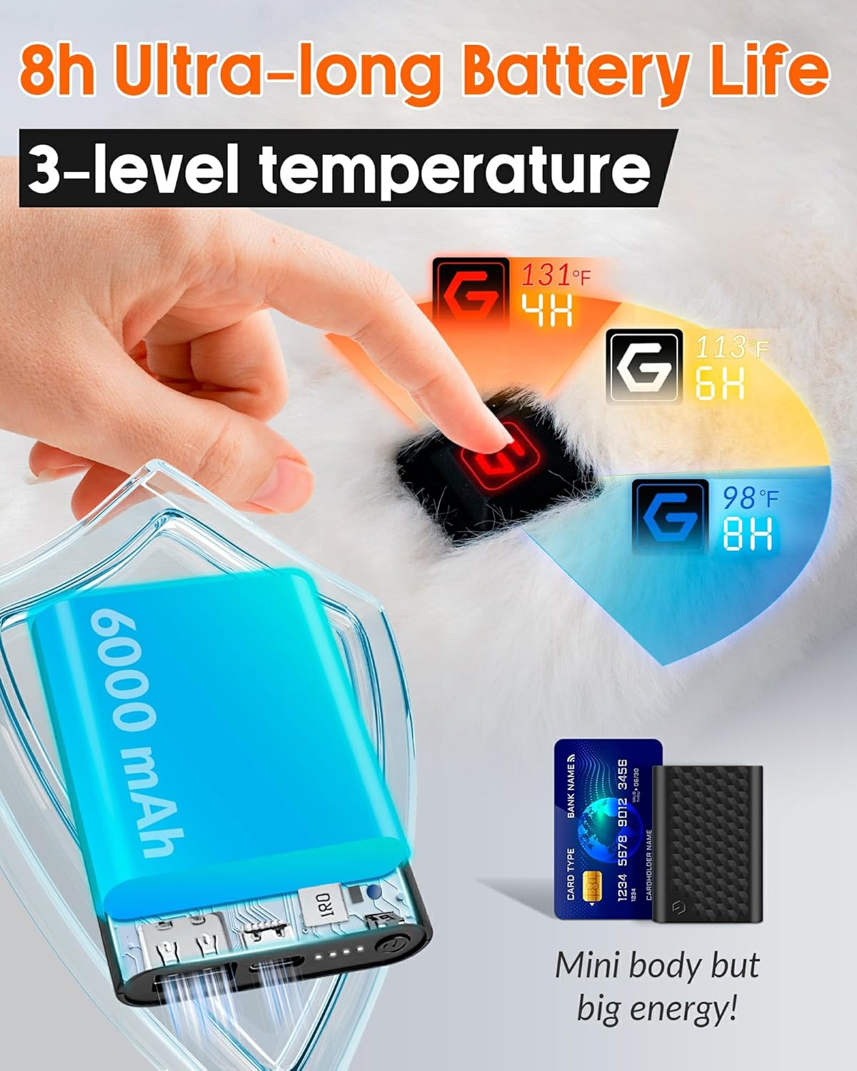 Heated Scarf Valentine Gifts Regalo Idea for Men Dad Husband Boyfriend Couple Brother Friend Hombre Papa Novio Who Have Everything Birthday Cumpleaños Navidad Anniversary Stress Relief Unique Bufandas - Image 4