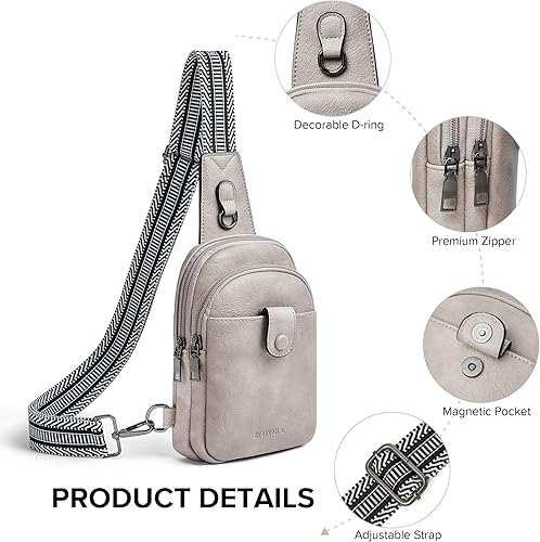 Miniatura 4 de Bolso bandolera pequeño para mujer, bolso cruzado para mujer, a la moda, riñonera cruzada en el pecho para hombres