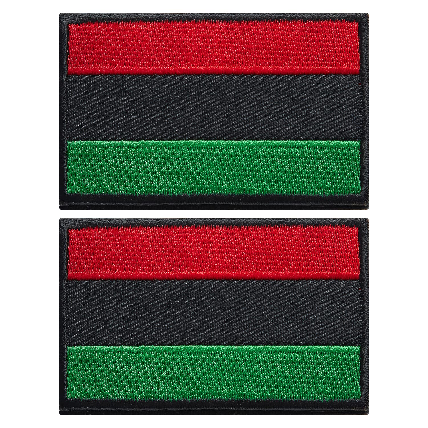 stidsds 2 Pack Afro American Flag Patch Pan African Flags Embroidered Patches Black Liberation Flags Military Tactical Patch for Clothes Hat Backpacks Pride Decorations