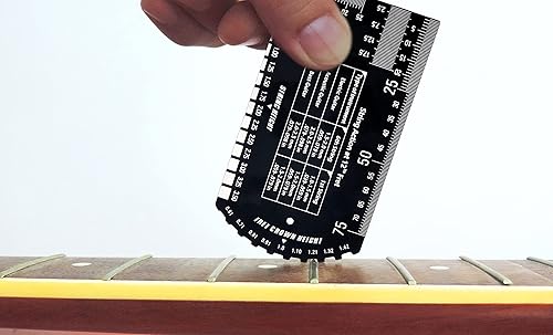 Miniatura 1 de Baroque Stringed Instrument Action Ruler Gauge Luthier Measuring Tool for Electric Acoustic Guitar Bass Ukulele Mandolin Banjo SIG-10