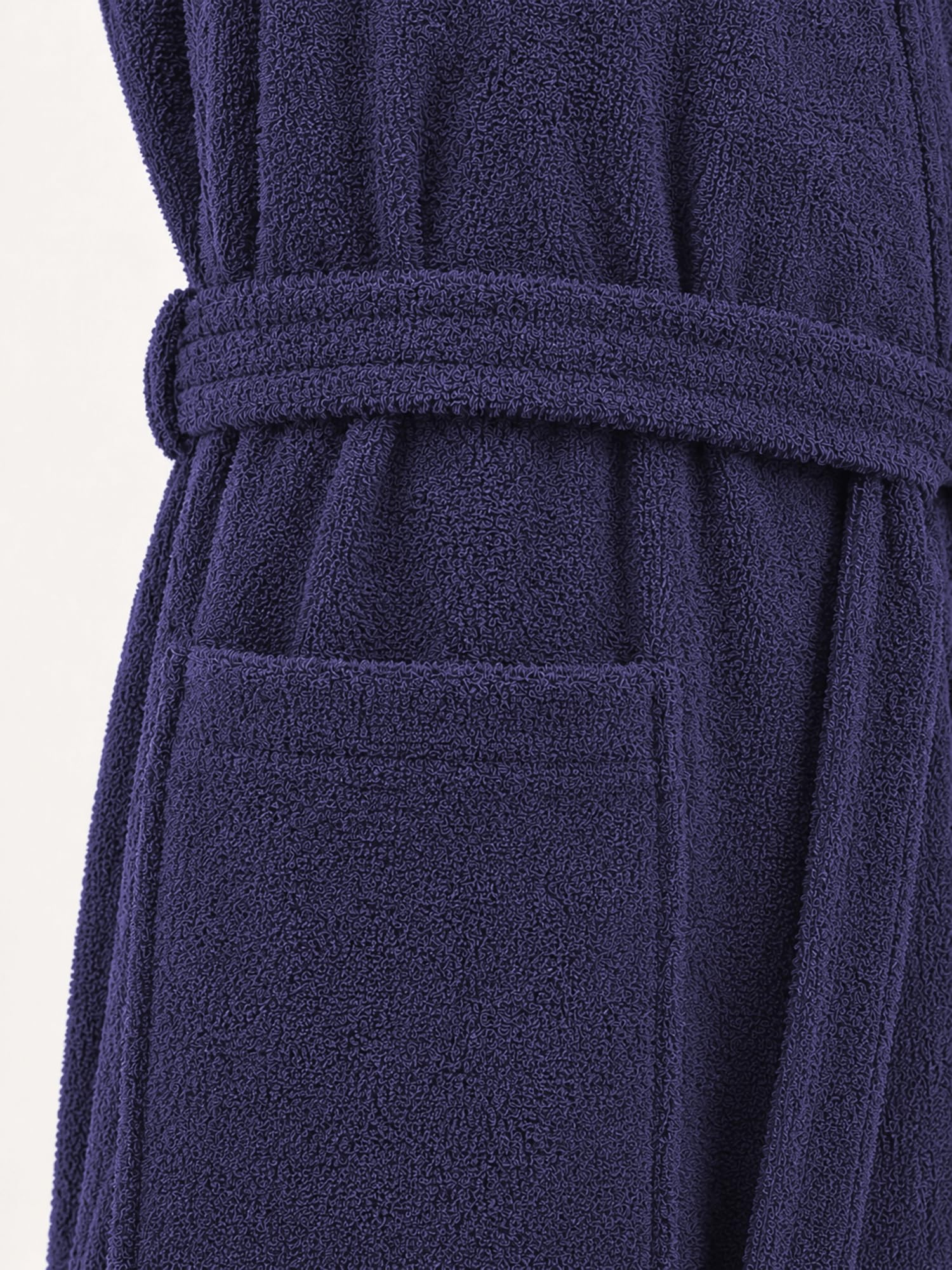RANGOLI Women's 100% Soft Cotton Bathrobe in Knee-Length & Half Sleeve with 400 GSM for Super Absorbent & Comfortable Day Wear (Navy Blue -L) | Noble Collection 2