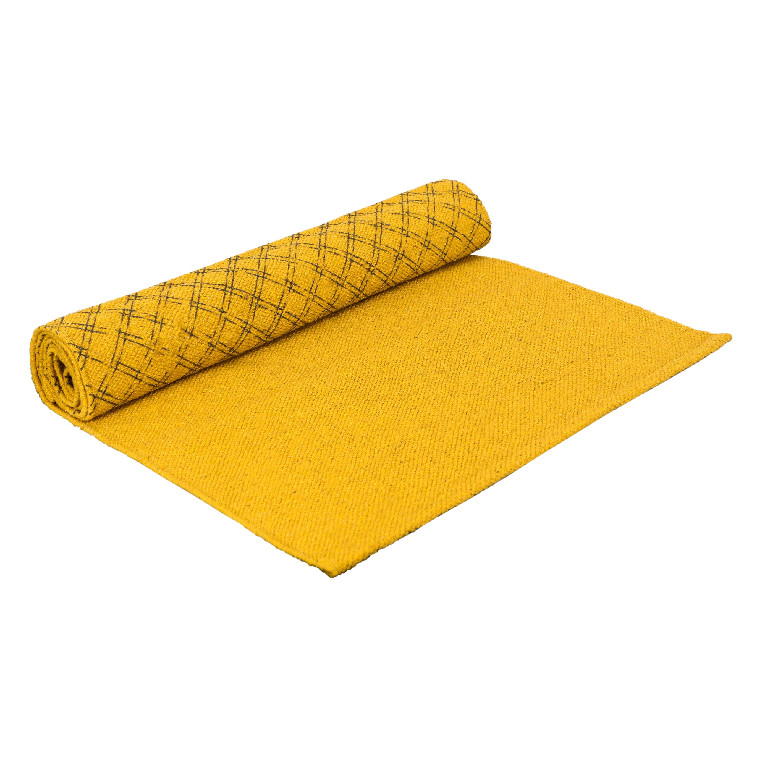 Atvi.fit Pure cotton anti-skid, machine wash yoga mat.Comes in special Christmas gift packaging β perfect for Christmas gifting 73inches x 24inches, 5mm thickness (Yellow) With Tote bag (This year Consistency Excuses) 4