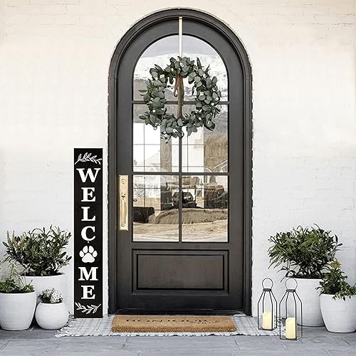 Miniatura 7 de Perfnique Moderno farol decorativo de granja, juego de 2 faroles de metal negro de 15 pulgadas y 13 pulgadas, 2 velas LED de temporizador de 6 horas