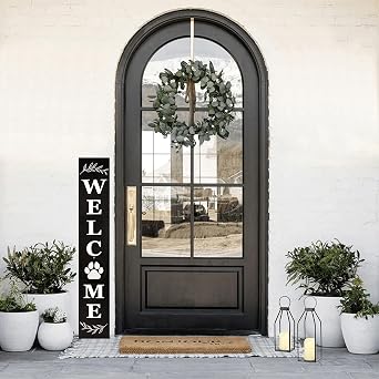 Perfnique Modern Farmhouse Lantern Decor, 15'' 13'' Set of 2 Black Metal Lanterns, 2 LED 6hr Timer Flickering Flameless Candles, Lanterns Decorative for Outdoor Decor, Home, Indoor, Patio (Black) [Energy Class A]