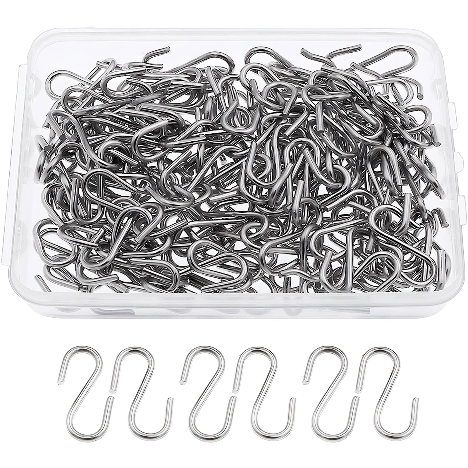 80/120/150 Stück Edelstahl 2,54 cm S-Haken-Anschluss(150pcs)