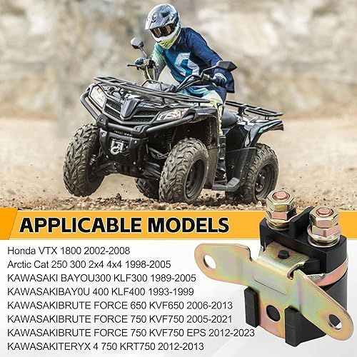 Miniatura 3 de VTX 1800 Relé solenoide de arranque para Arctic Cat 250 300 Suzuki Quadrunner 160 230 250 300 King Quad 300 Savage 650 LS650 Boulevard S83 Katana