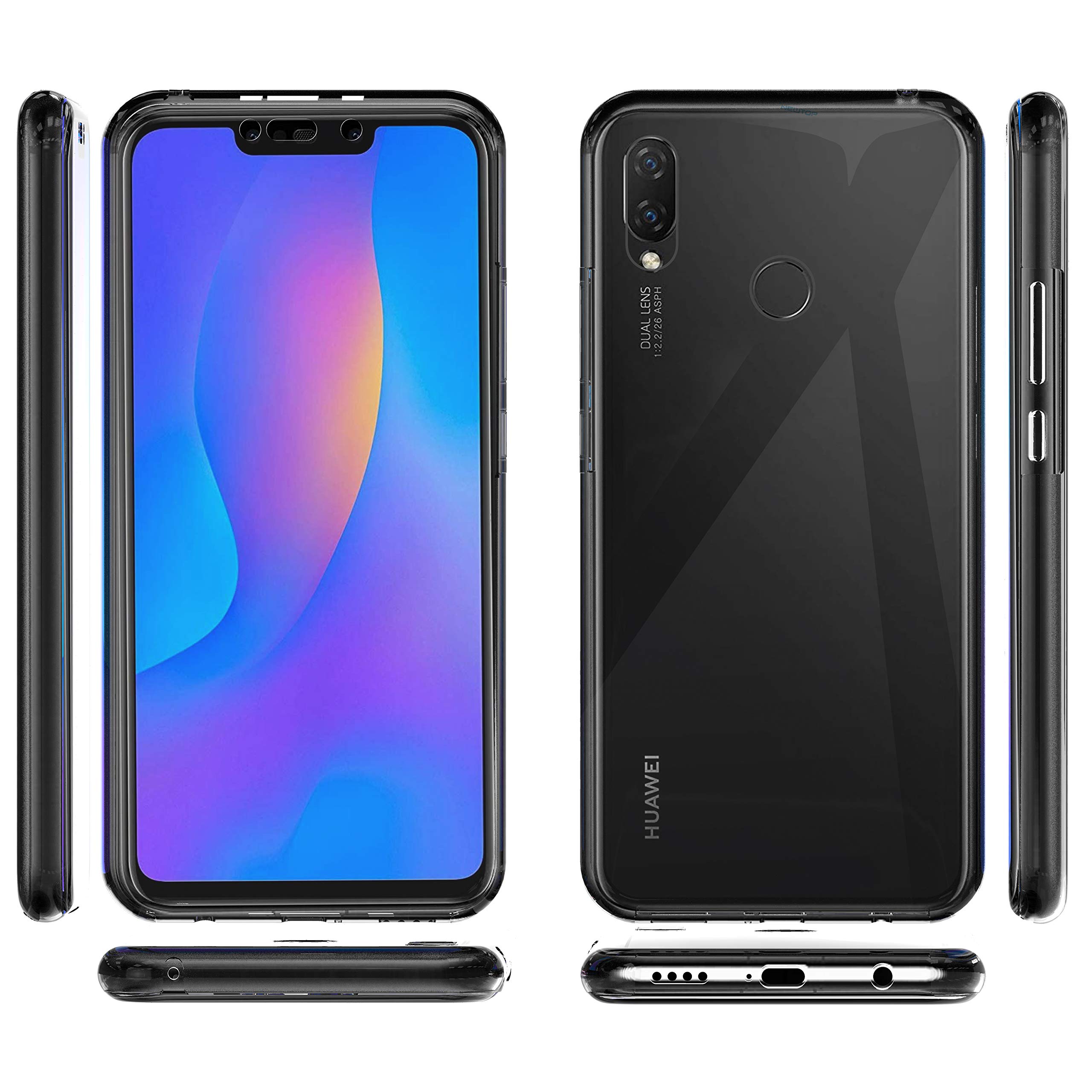 COPHONE Cover Trasparente 360° Per Huawei P Smart 2019 – Protezione Integrale In Gel - 2