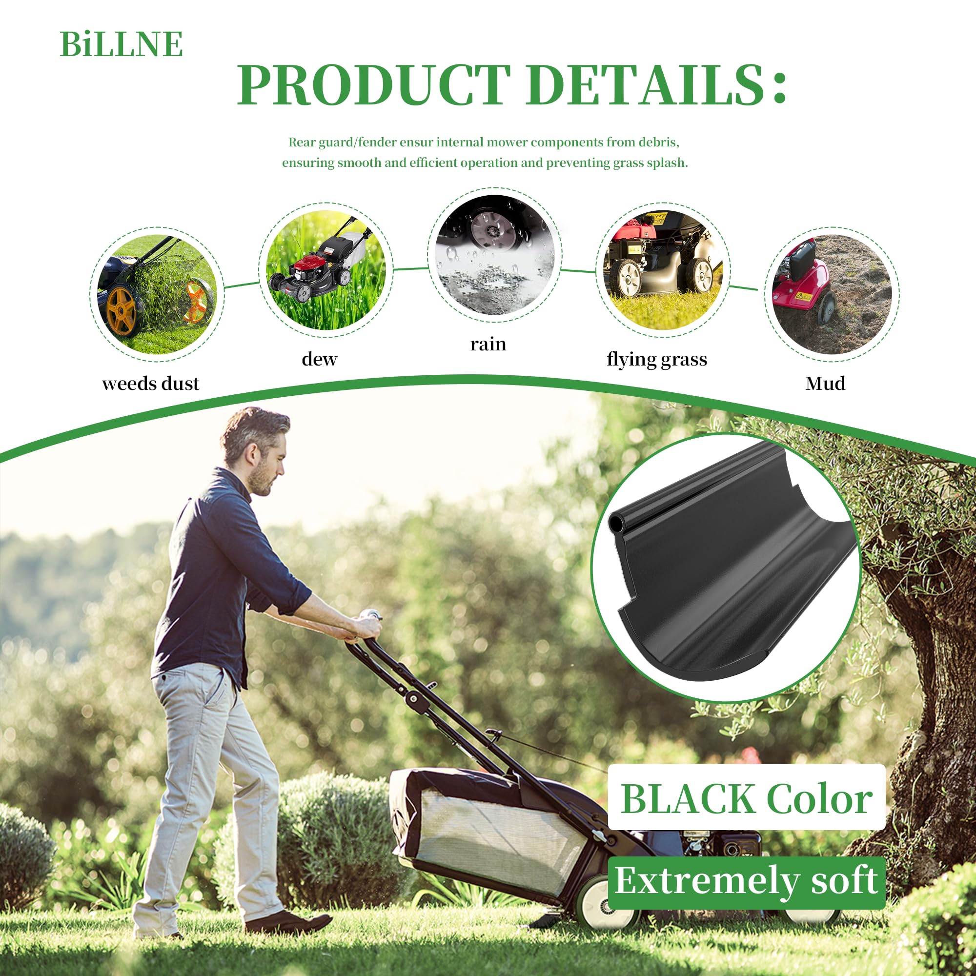 BiLLNE Rear Shield/Guard Flap 06761-VG3-305 Compatible with for