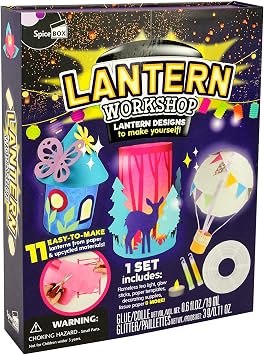 Make & Play Lantern Workshop - DIY 11 Magical Glow Crafts Activity Set, Paper & Upcycled Materials, Glow Sticks & Flameless Tea Light, Kids Ages 8+