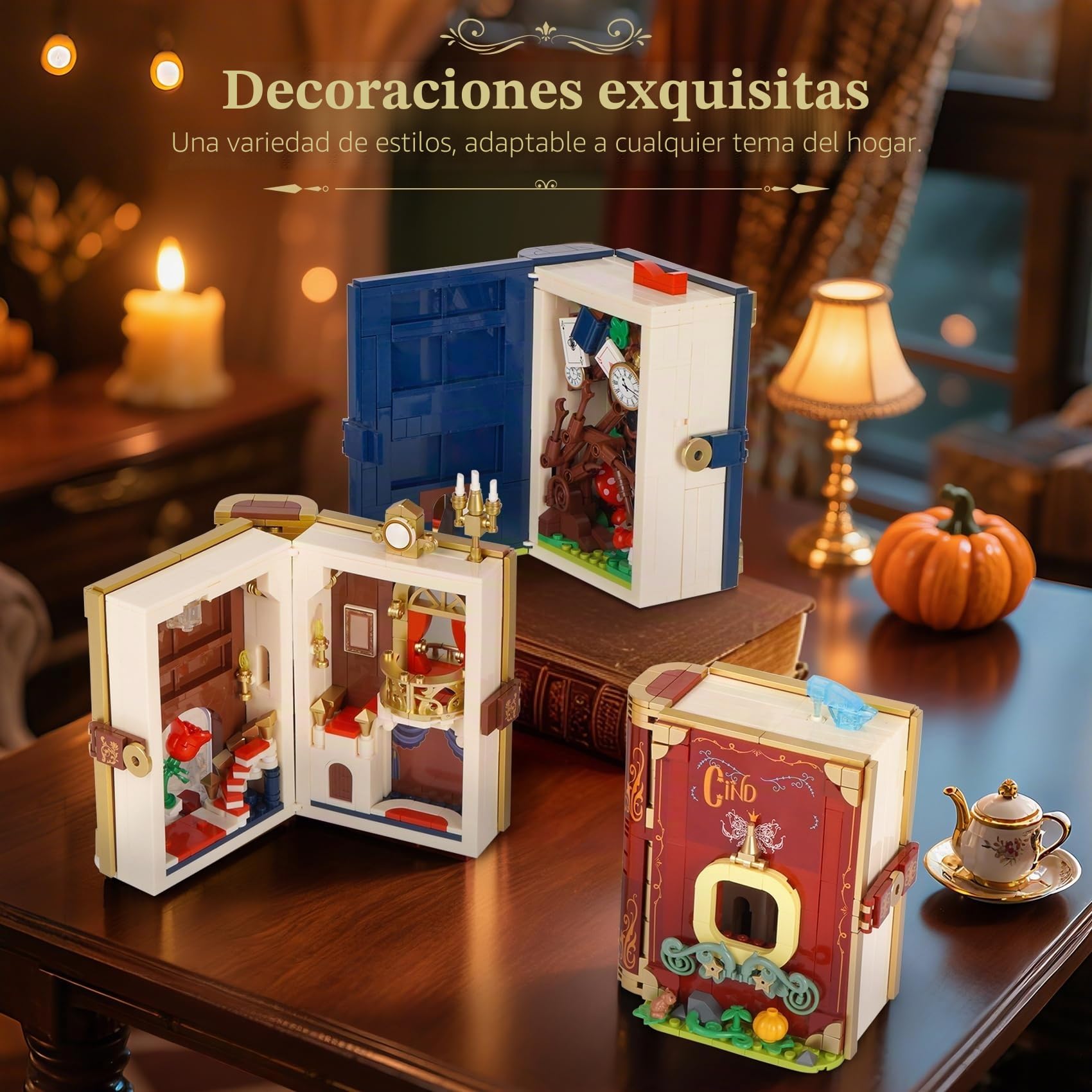 Oichy Bloques de Construcción Clásico Libro de Cuentos de Hadas Micro Bloques for Coleccionista 3D Building Block Set para Regalos