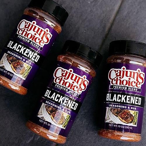 Miniatura 5 de Cajun Choice - Condimento ennegrecido de 10 onzas (paquete de 1)  Uso para asar o cocinar pescado, pollo, cerdo, bistec, verduras, hamburguesas,