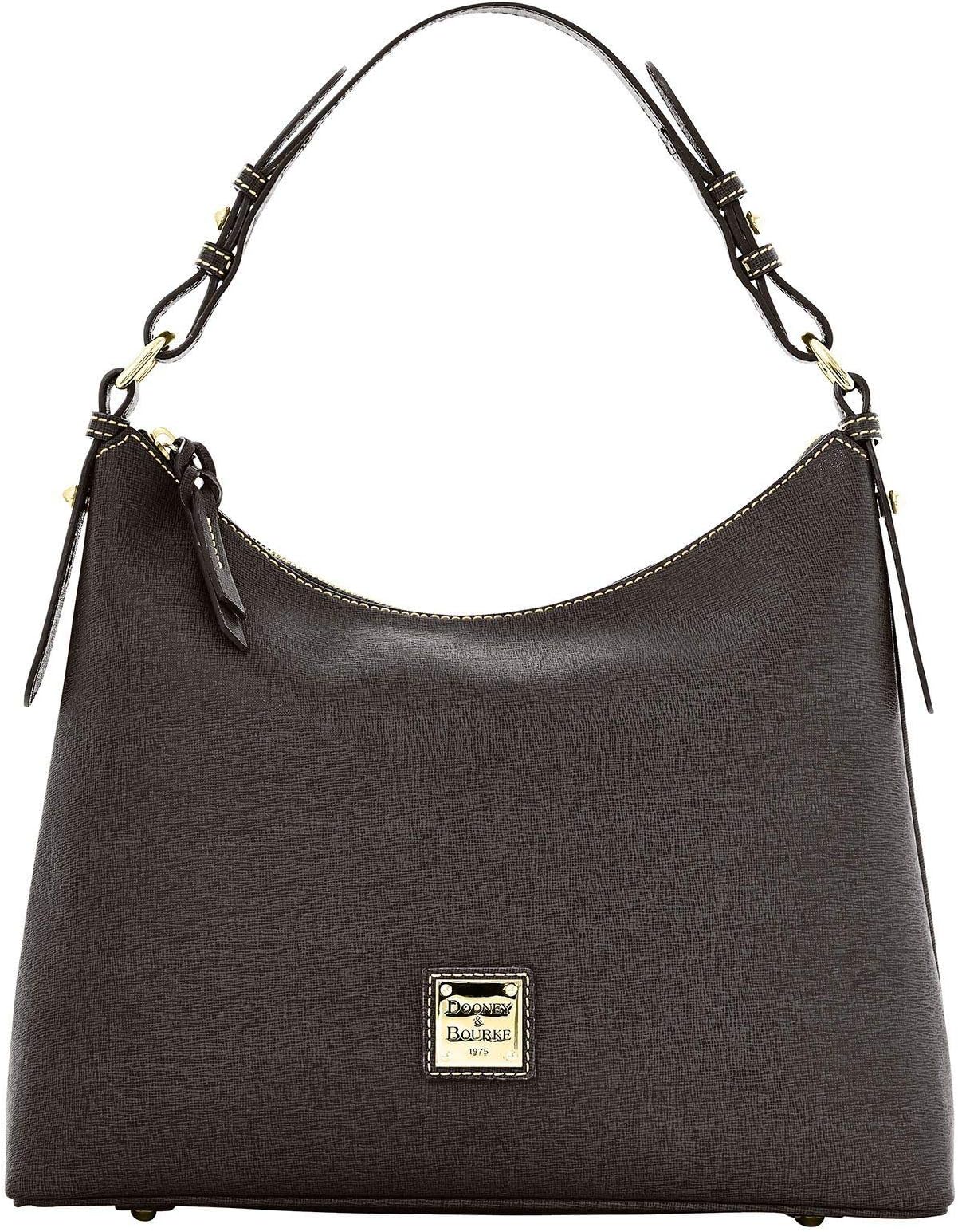 Dooney & Bourke Saffiano Hobo Black w/ Self Trim