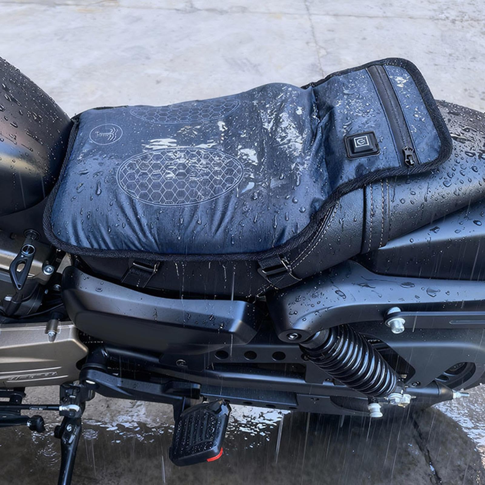 Cuscinetto Riscaldato Per Sella Moto Per Riscaldamento Bici Elettrica | Coprisedile Riscaldante Per Bici Elettrica Per Motociclisti Touring Avventura Inverno Freddo Quotidiano Lunga