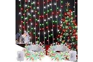 RGB LED Christmas String Lights, 33ft, Multicolor