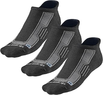 R-Gear Drymax No Show Running Socks For Men and Women, Medium Cushion | Breathable, Moisture Control & Anti Blister |3 Pack