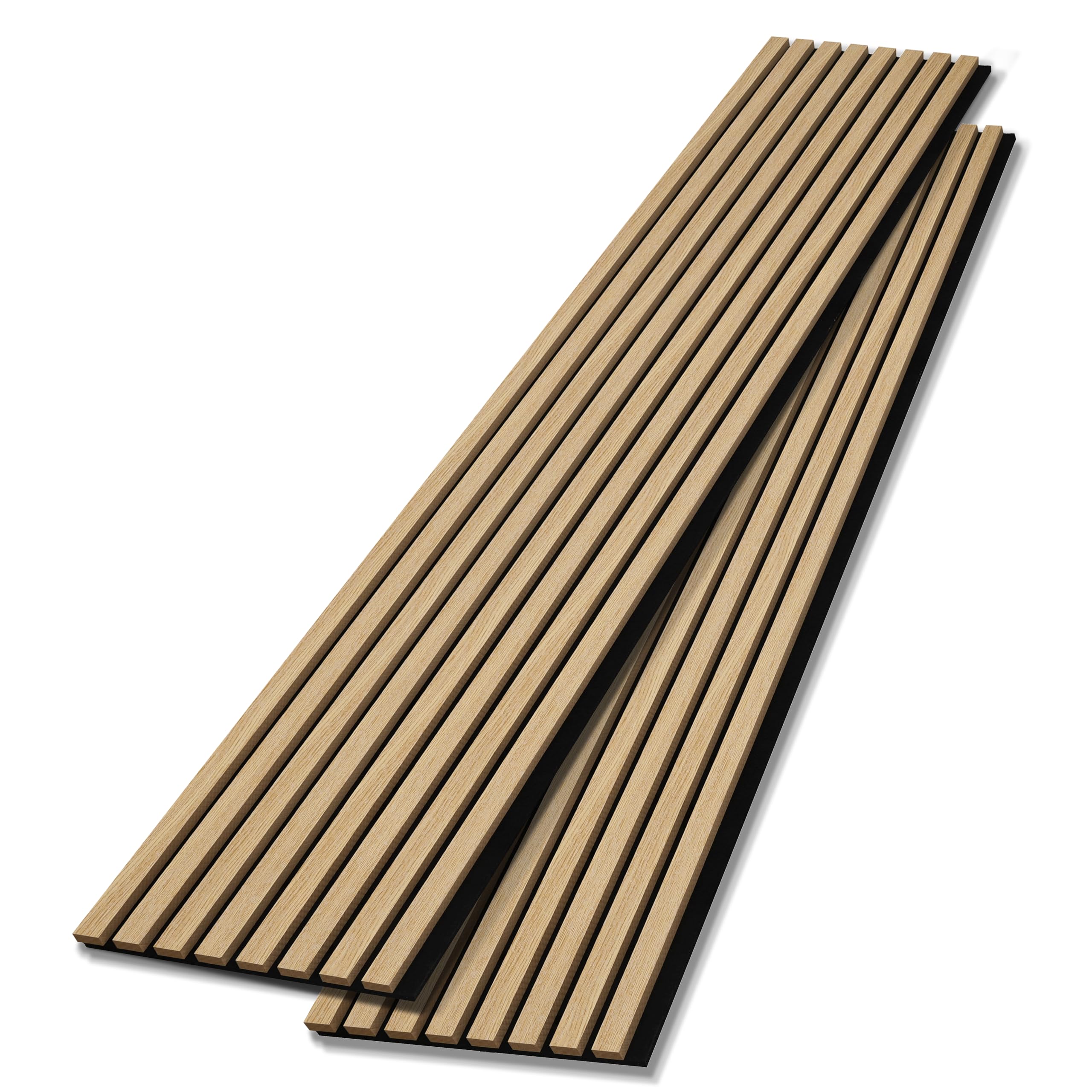 *piece broke off, damaged** BUBOS Acoustic Wood Wall Panels,2 Pack 94.49” x 12.8” Wood Slat Wall Panels,Soundproof Wall Panels for Living Room,Bedroom,Kitchen & Offices,Natural Oak