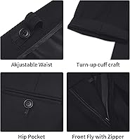 Vista 6 de Marvelous World - Conjunto de traje formal de corte entallado para niños, cintura ajustable