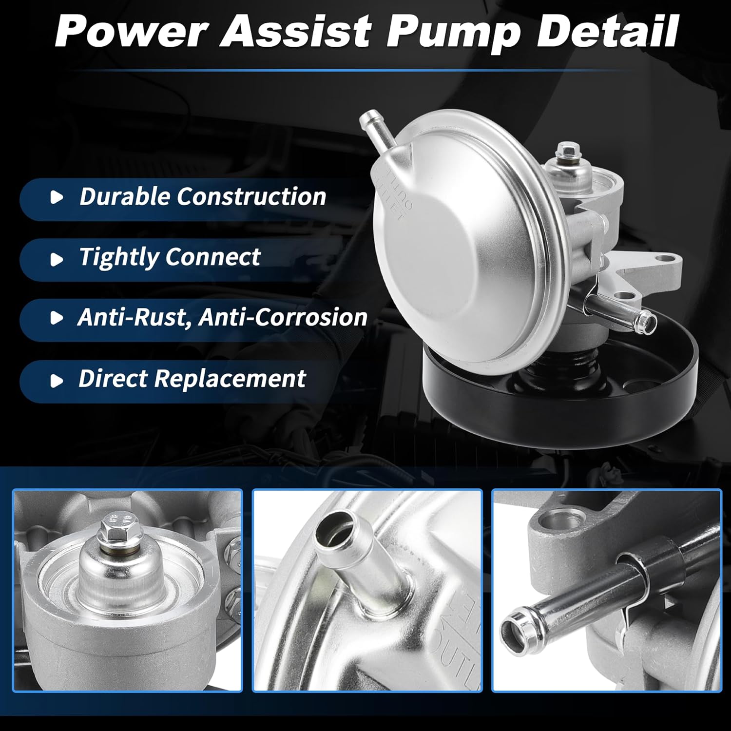 Brake Vacuum Pump for Isuzu NPR V8 TBI (L05) 1995 Engine Vacuum Pump for Isuzu NPR GAS V8 (LQ4) 2004-2007 904862/8972410351/97241035