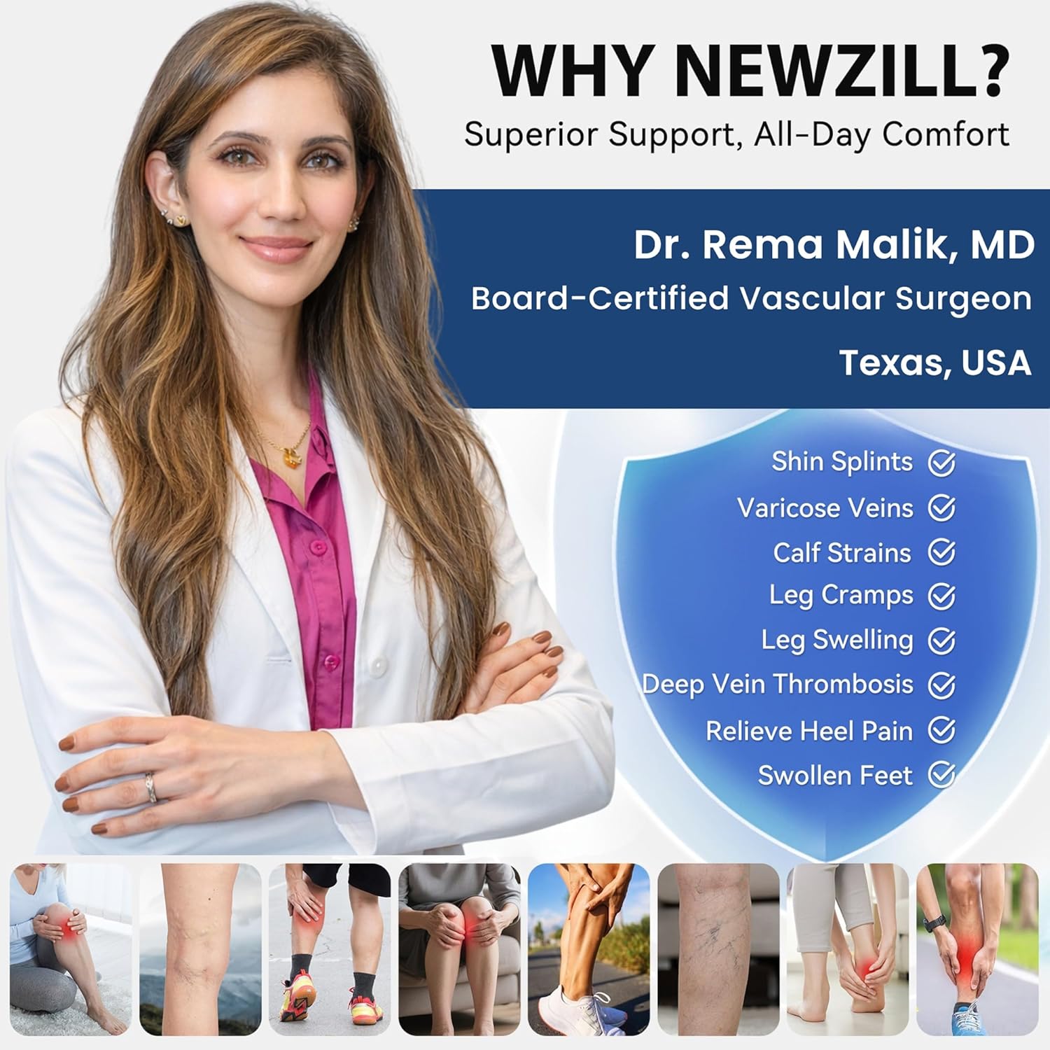 NEWZILL Copper Compression Socks for Women & Men 15-20mmHg Cotton Rich Odor Control Dress Socks for Business Casual Running Medical Athletic Support, Edema Diabetic Relief