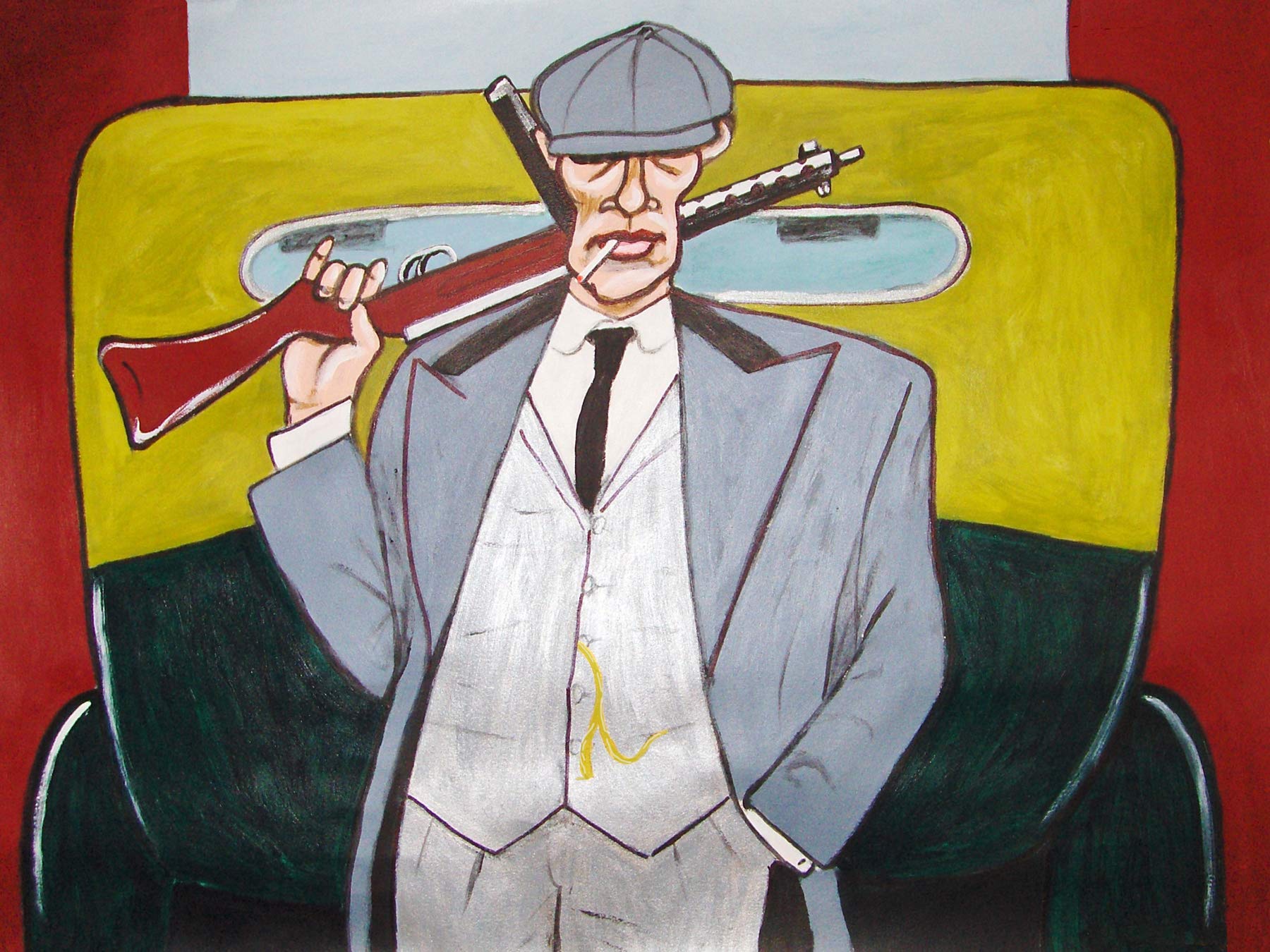 Peaky Blinders painting tommy shelby cillian murphy english tweed