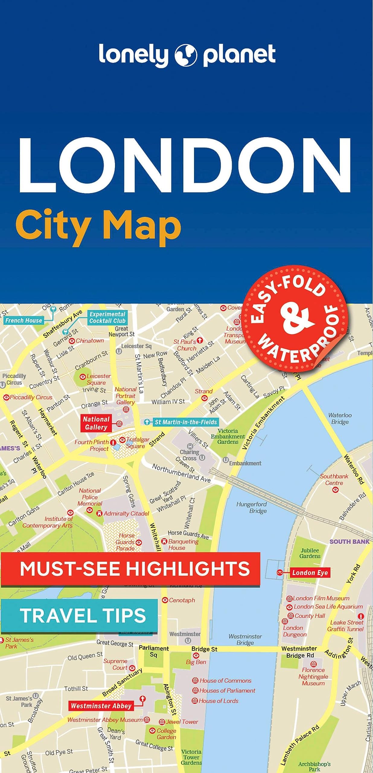 Lonely Planet London City Map: Durable, Waterproof, Easy-Fold Planning Map with Attractions & Walking Tours (Compact City Planning Maps)