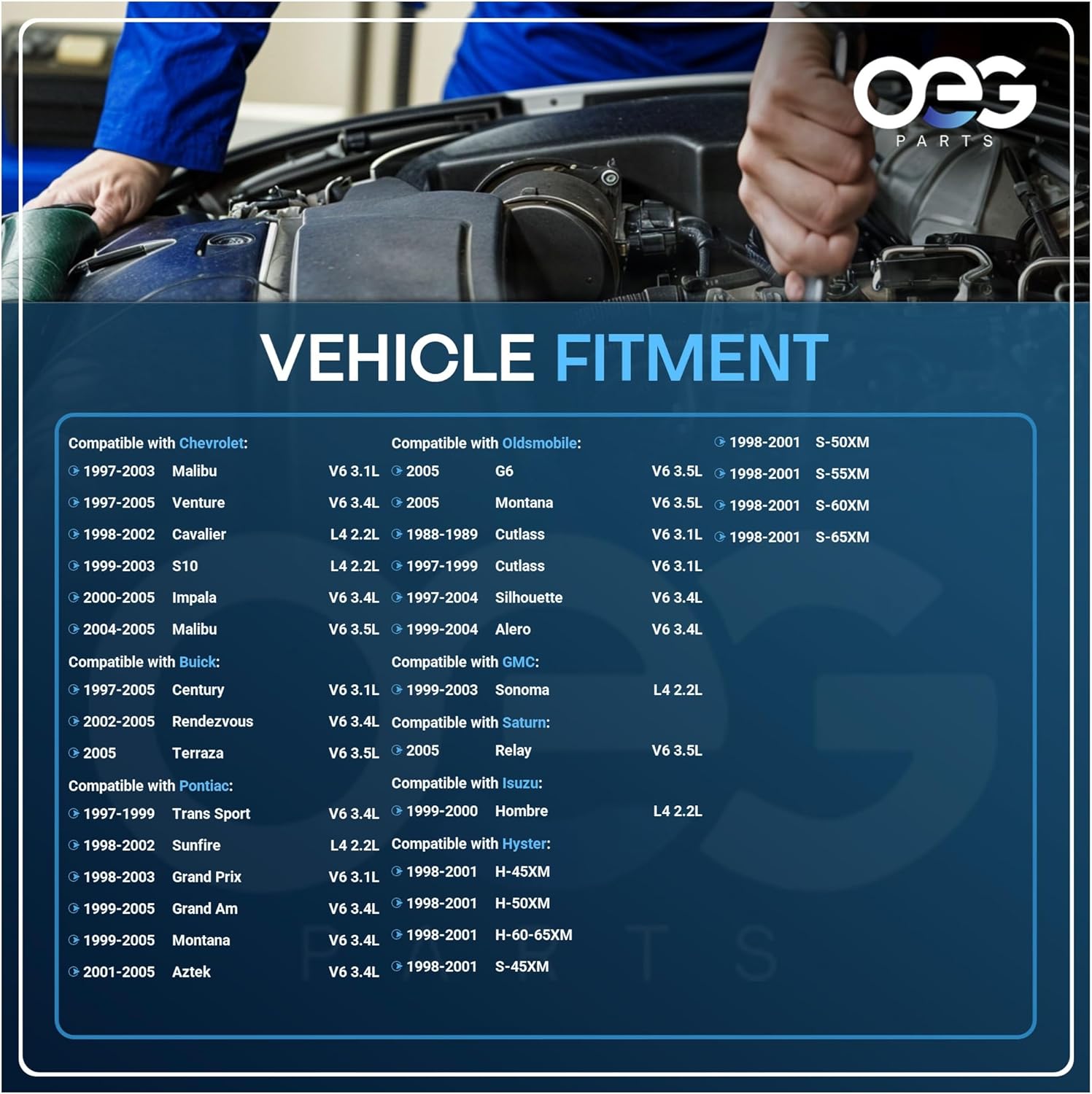 OEG Parts New Starter Compatible with 2002-2005 Chevy Impala Malibu & Monte Carlo 3.1L 3.4L 3.5L 10465542 19136240 89017714, 9000901, 9000947, 12570255, 12577949, 89017714, SDR0069, SDR0189, 41012260