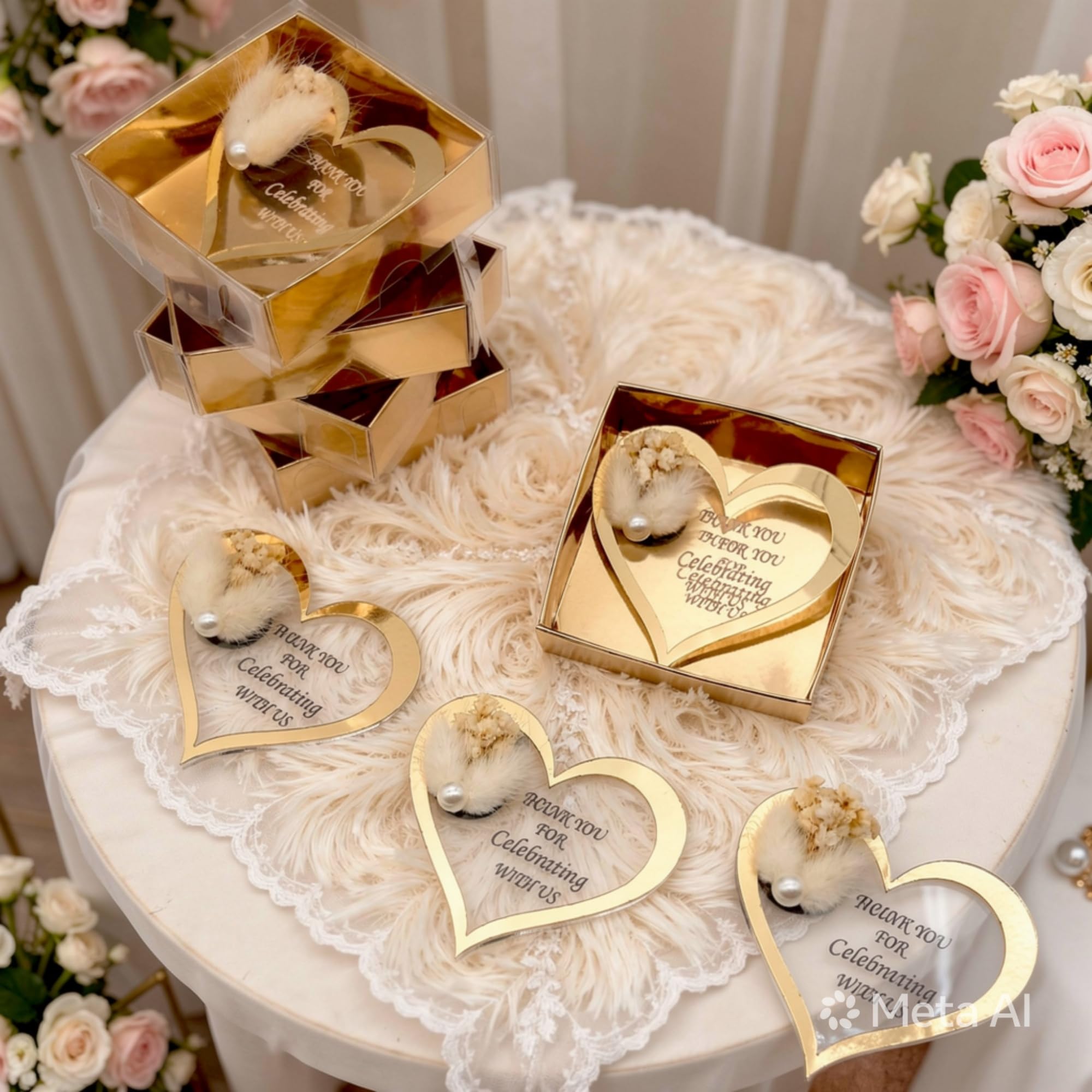 gastgeschenke hochzei ür die gäste personalisier, Stück Gold Silber Acryl Hochzeit gastgeschenke für die gäste, Taufe, Kommunion Konfirmation,Geburtstag, schön das du da bist, (Gold, 18 stück)