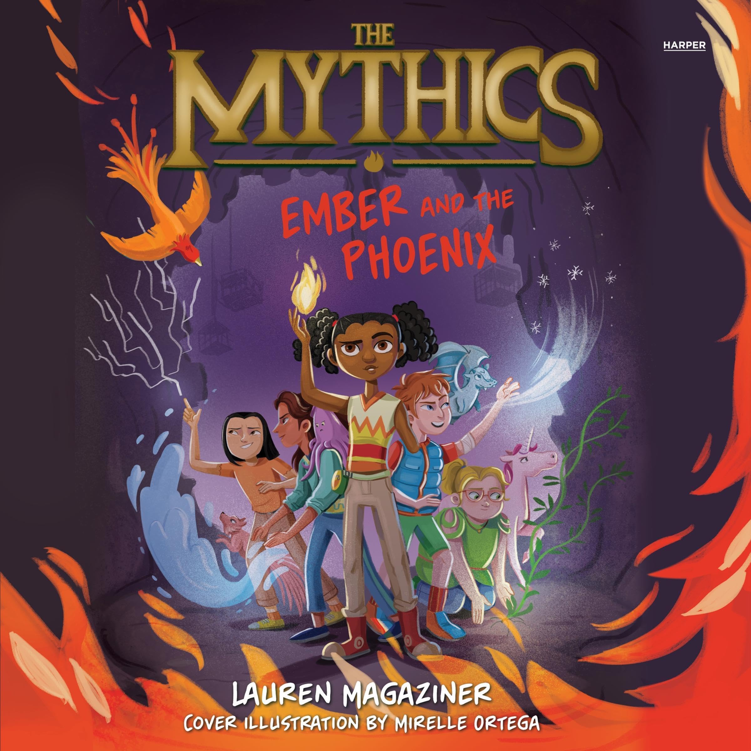 Cover art for The Mythics #4: Ember and the Phoenix