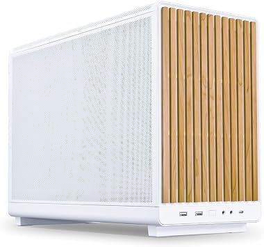 Lian Li DAN Cases A3-mATX Wood Edition PC Case White - Micro-ATX Housing, SFF Case, Mini Tower, GPU up to 415 mm Length, Supports up to 360 mm Radiators, Beech Wood