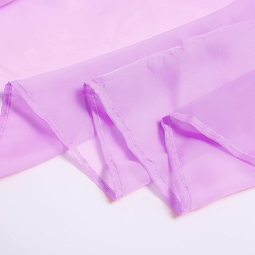 Miniatura 4 de Cortinas de dosel de cama de 144 pulgadas de largo, cortinas de cama traslúcidas moradas, red de toldo para cama, cortinas de cama con dosel de