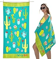 Vista 9 de cabanana Toalla de playa sin arena – Toalla de playa grande de gran tamaño a prueba de arena 70x35, toalla de piscina de microfibra grande de secado