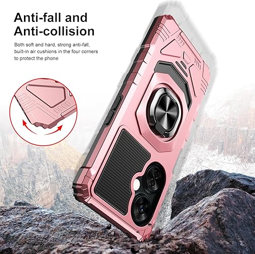 Miniatura 5 de Ailiber OnePlus Nord N30 - Funda protectora resistente a prueba de golpes con soporte de anillo, soporte magnético para automóvil, protector de