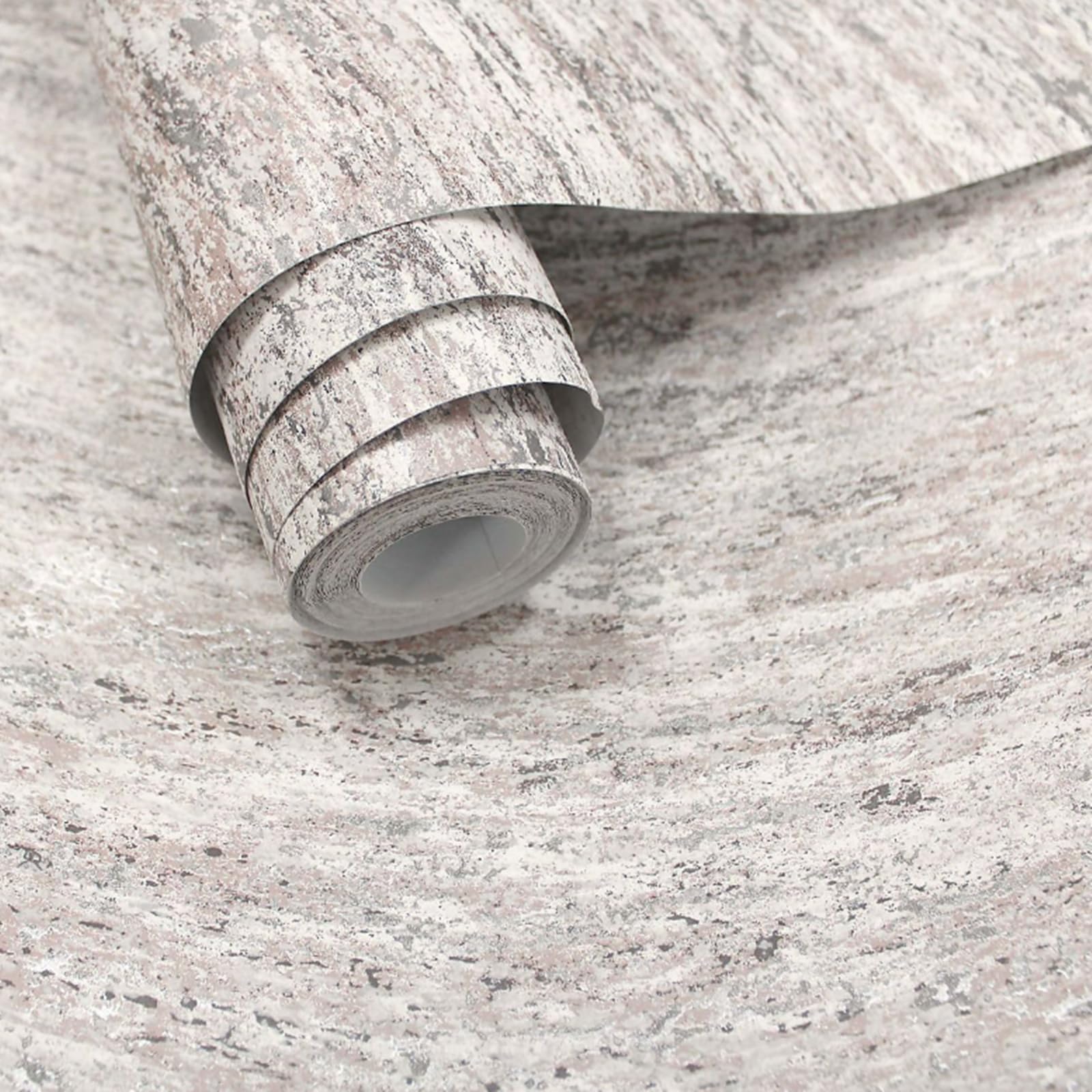 SOPHIE LAURENCE Neutral Grey Wave-Effect Wallpaper – Textured Metallic Shimmer Finish | Heavy-Duty Paste-The-Wall Wallcovering Roll