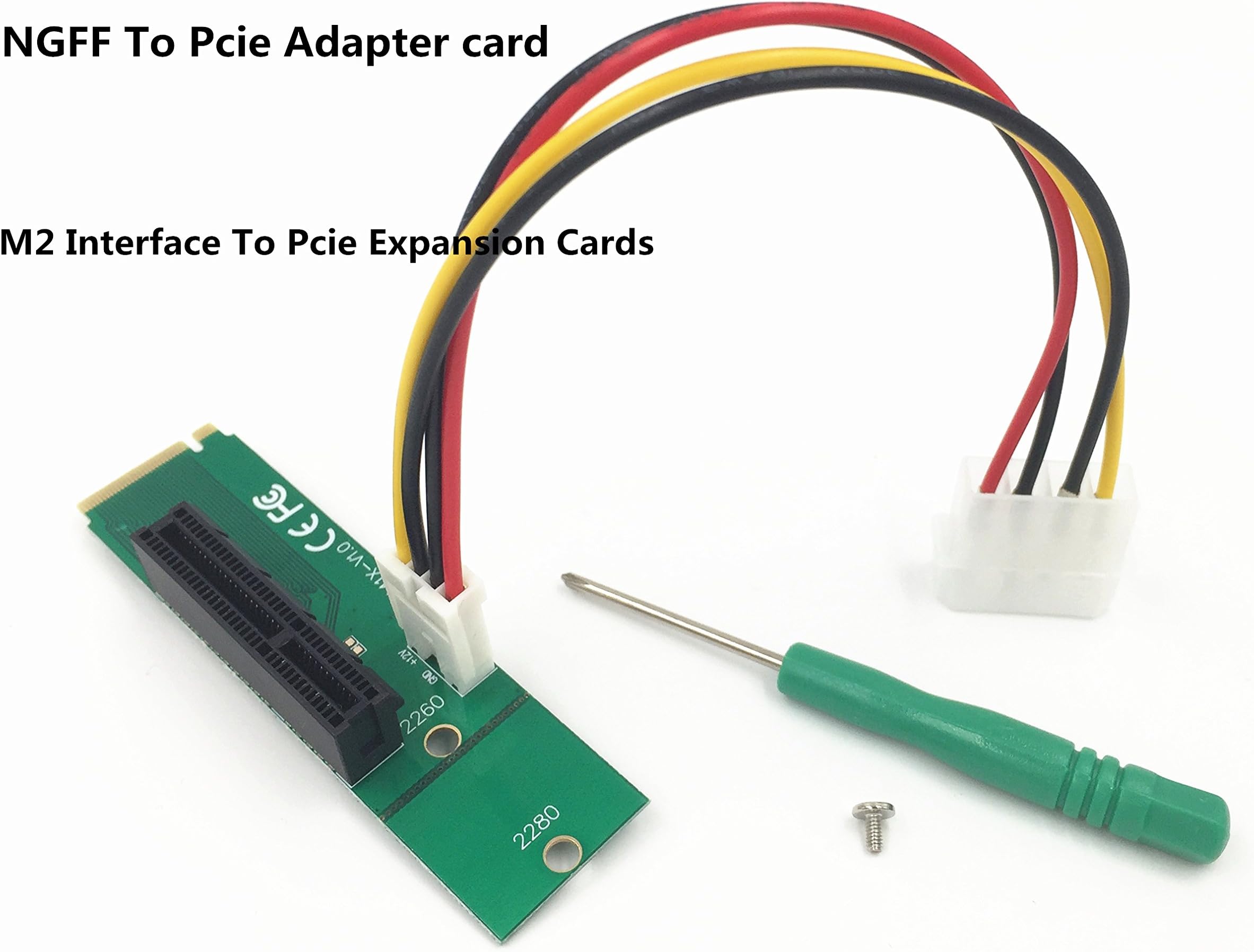 NGFF to PCI-E Riser Card M.2 Port to PCIE Expansion Card NGFF to PCI-E X4 Slot Adapter