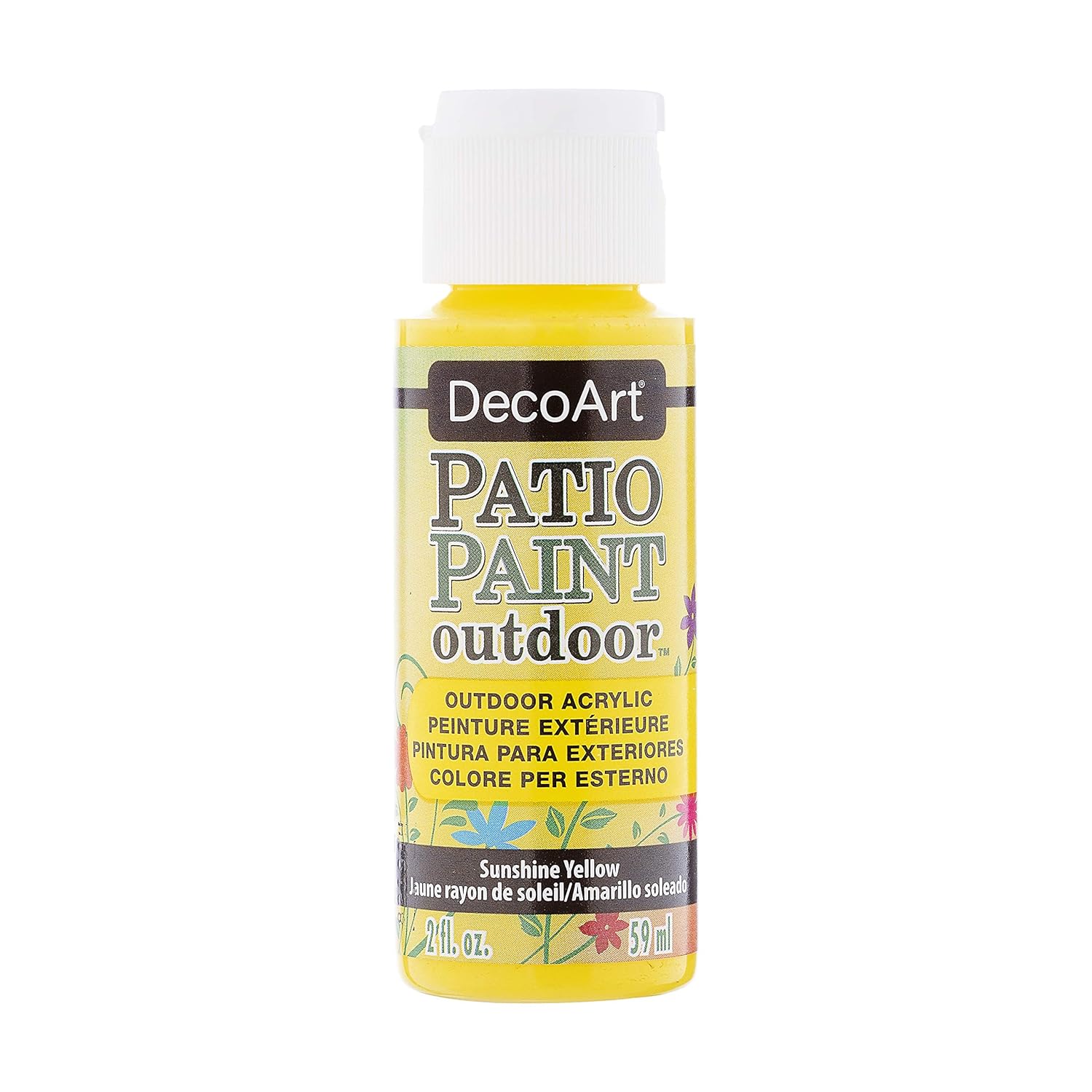 DecoArt Patio Paint 2Ounce Sunshine Yellow Acrylic Paint Amazon.in