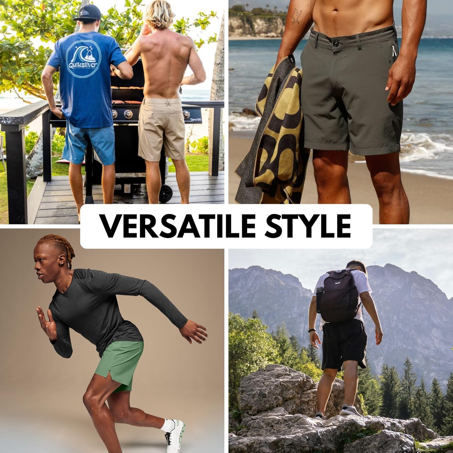 Quiksilver Shorts for Men Big and Tall, Hybrid Stretch Amphibian Quick Dry Short - Image 6