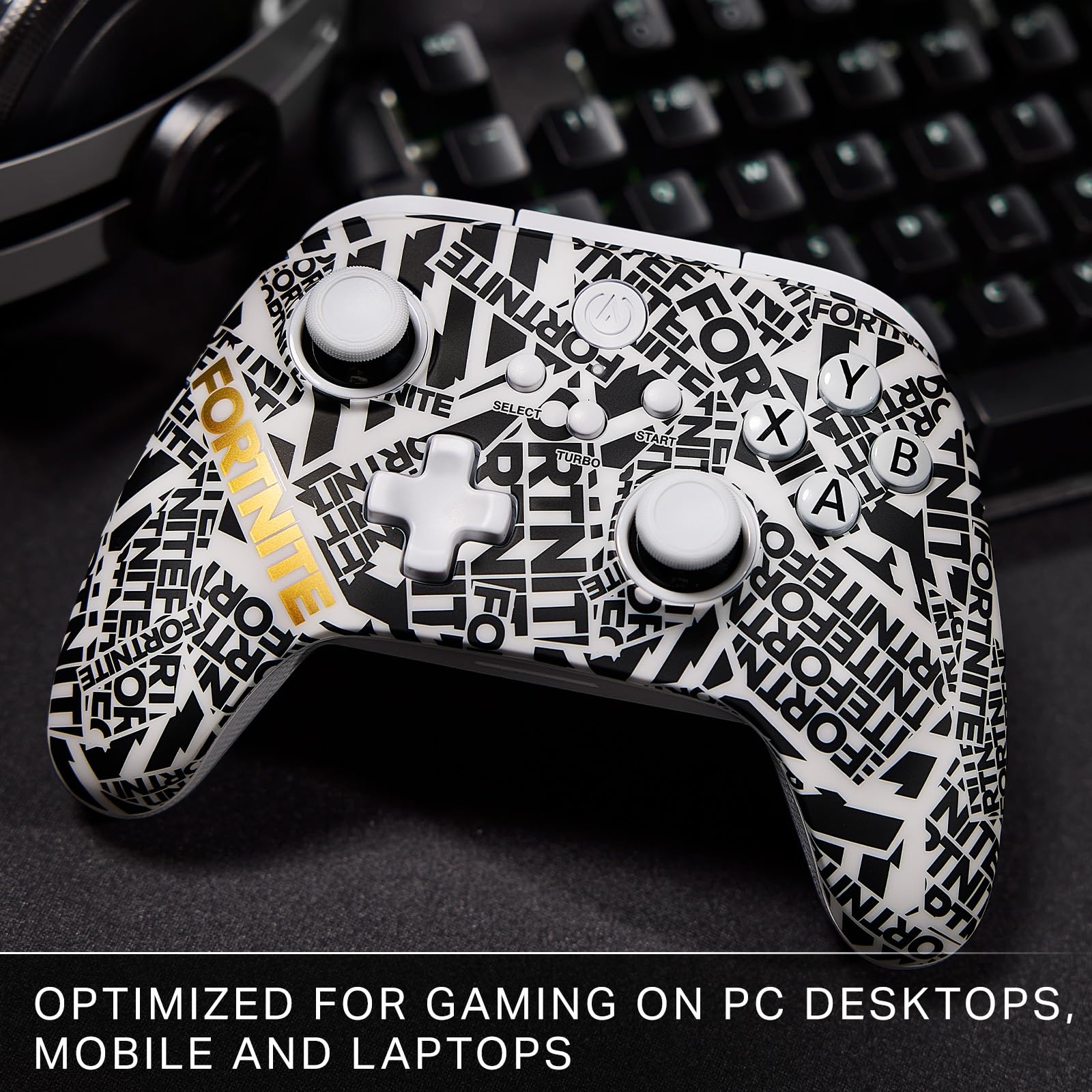 PowerA OPS v1 Wireless Controller for Cloud Gaming - Fortnite Edition, gamepad, wired video game controller, gaming controller, works with Windows 10/11